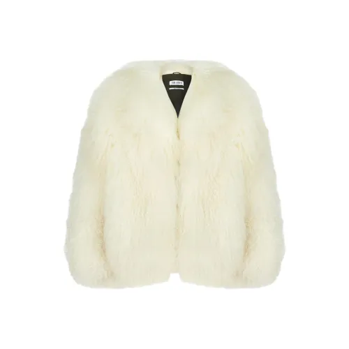 The Attico SS24 Мех Женские Белые