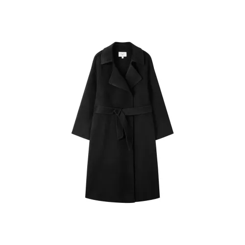 TKY SHOP Пальто Женское Элегантное Черное