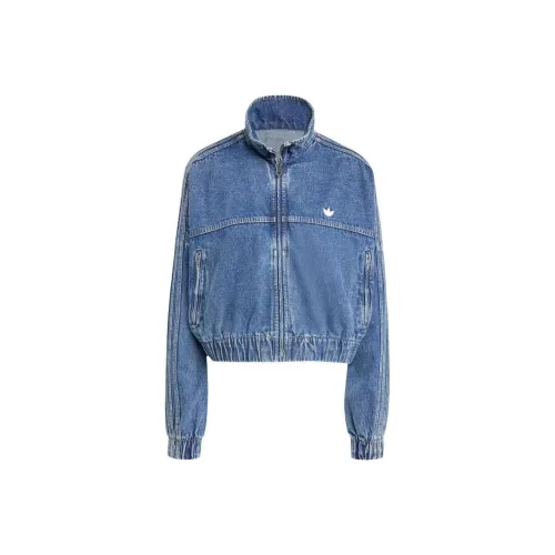 Adidas Originals Premium EssentialsTRACK Топ Denim Куртка Женская Светло-Синяя