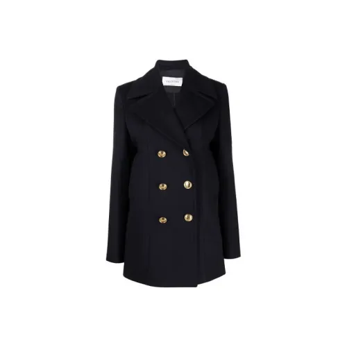 Valentino Темно-синие Женские бархатные куртки