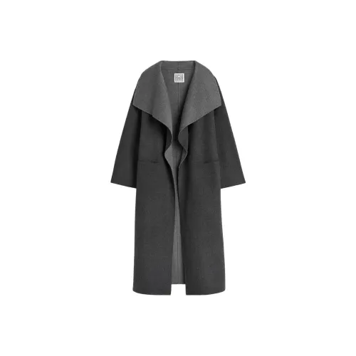 TOTEME SS24 Пальто Женское Темный Фотиния Серый