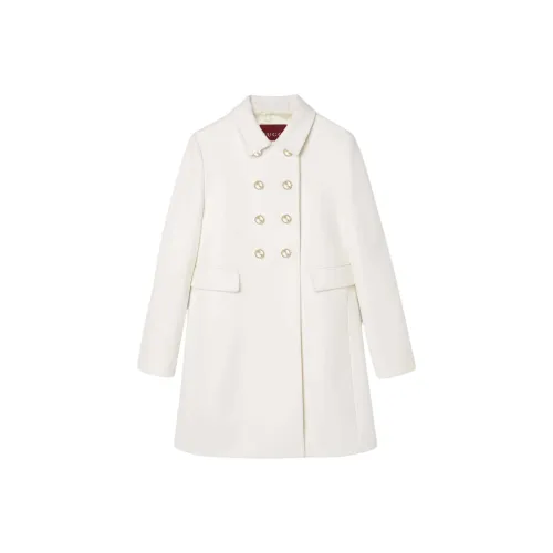 GUCCI Пальто Облегающий крой Женское Белое