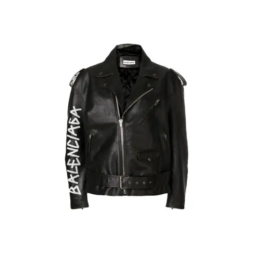 BALENCIAGA Черные Женские Кожаные Куртки