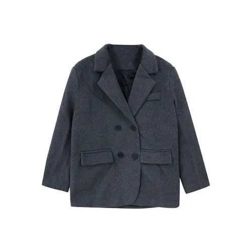 FOCOS STUDIO Velvet Feel Пальто Женское Серое