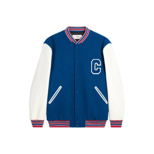 CELINE Бейсбольная куртка Женская Синяя