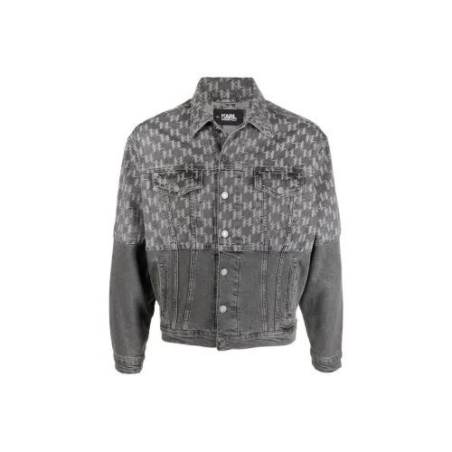 KARL LAGERFELD Denim Jacket Women's Gray
