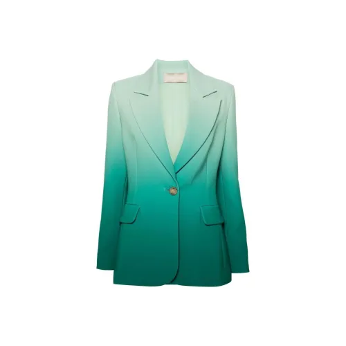 ELIE SAAB Бизнес-костюм Пальто Женское Травяной зеленый