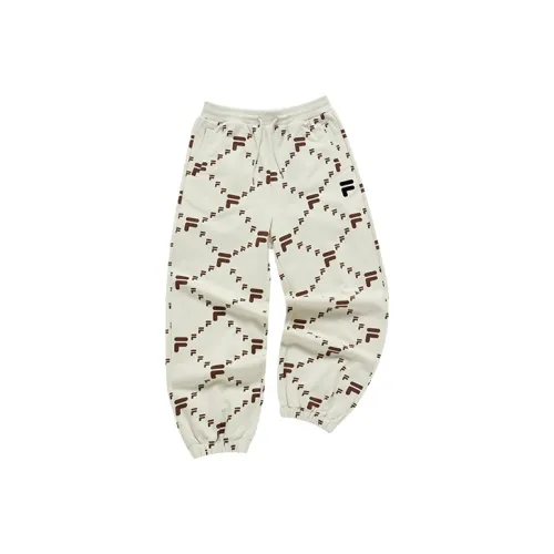 FILA FUSION TOKYO STUDIO Винтажный Белый Женские Вязаные Спортивные Штаны