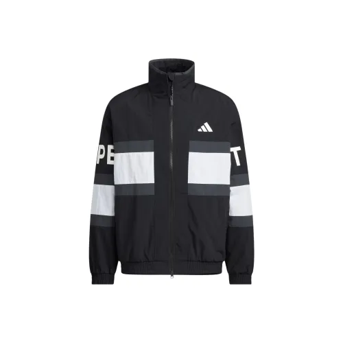 Adidas WORDING Пачка Свободный крой Сетка Подкладка Вязаные ткани Куртка Мужская Черная