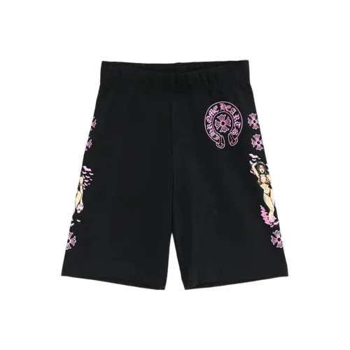 Chrome Hearts Черные Унисекс Повседневные Шорты