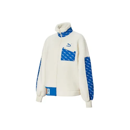 PUMA Экрю Женские Бархатные Куртки