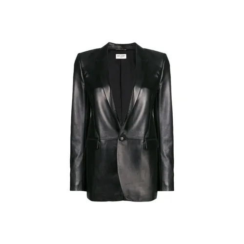 SAINT LAURENT Кожа Куртка Женская Черная