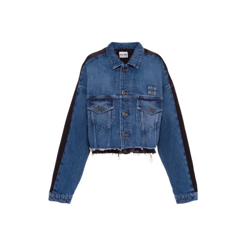 MIU MIU FW22 Denim Jacket Women's Denim Blue