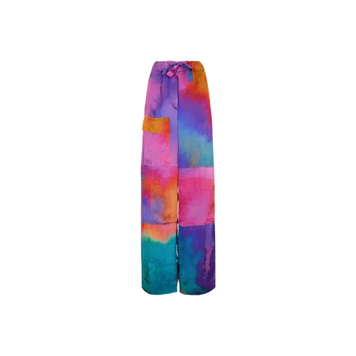 DRIES VAN NOTEN Фиолетовые Женские Повседневные Брюки