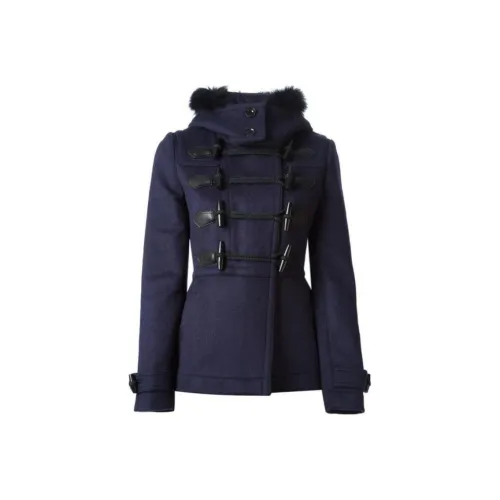 Burberry Хлопковый пуховик женский темно-синий