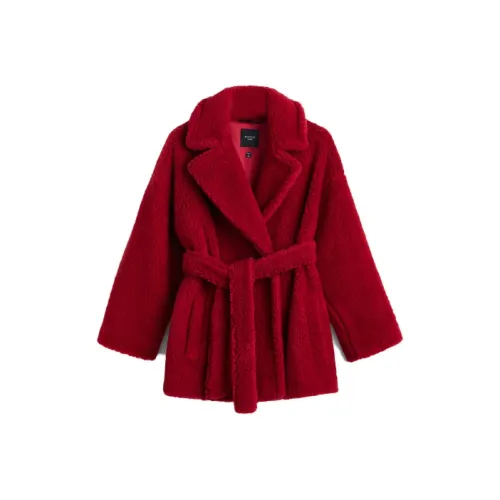 WEEKEND MaxMara Кожа Куртка Женская Красная