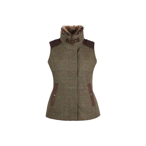 BARBOUR Alder Шерсть Жилет Женские Коричневый