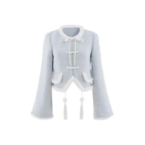 Blovelan Cropped Jacket Women's Light Blue Блувелан Укороченная Куртка Женская Светло-Синий