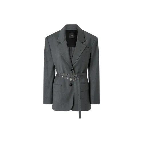 PINKO Бизнес-костюм Пальто Женское Средне-серого цвета