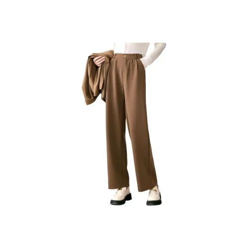 Like The Age Of Water Повседневные Брюки Женские Темно-Кофейные