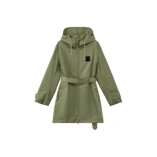 Burberry Тренчкот Женский Оливково-Зеленый