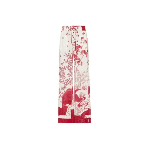RED VALENTINO Белые Женские Повседневные Брюки