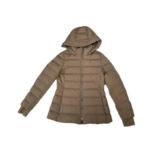 Burberry Хлопковый пуховик женский коричневый