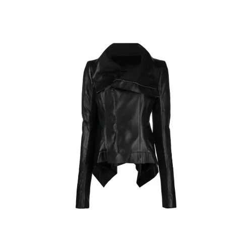 RICK OWENS Черные Женские Кожаные Куртки