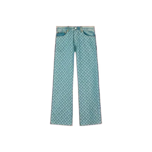 Gucci X Palace Collection Синие Женские Повседневные Брюки