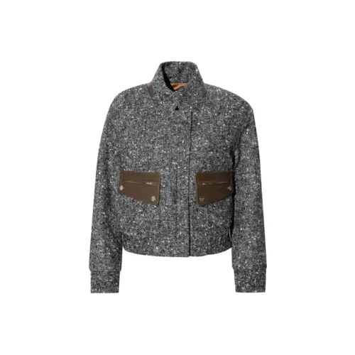 RARE Смешанный серый Женское короткое пальто