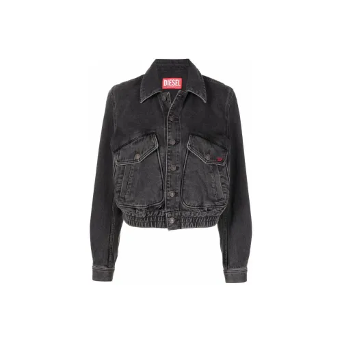 DIESEL Черные Женские Джинсовые Куртки