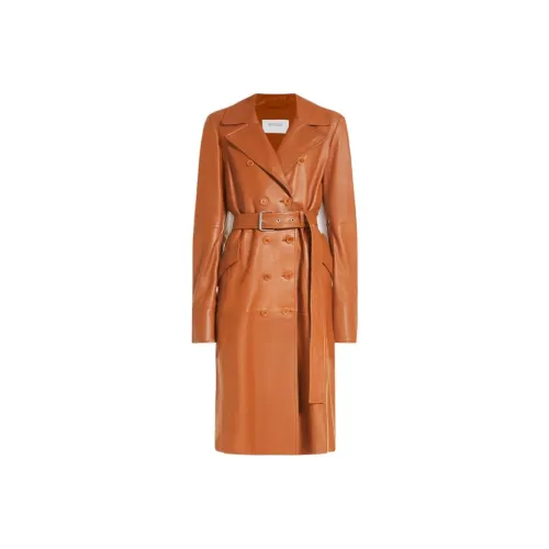 SportMax Коричнево-красные Женские Кожаные Куртки