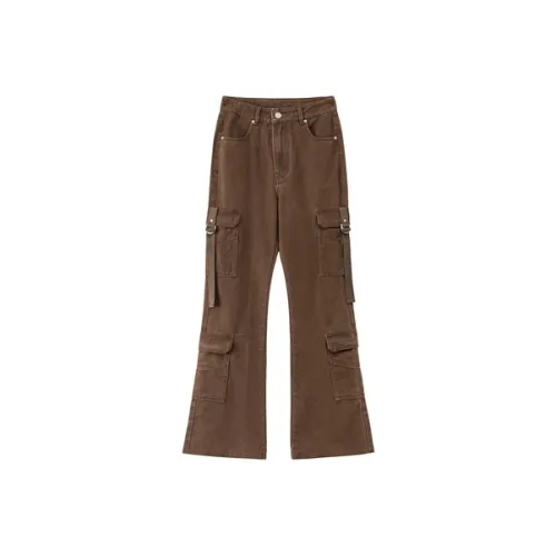 NO ONE ELSE Повседневные брюки Женские Кофе