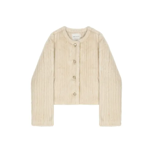 VEGA CHANG Velvet Feel Coat Women's Beige