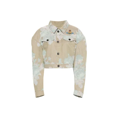 Vivienne Westwood SS24 Denim Jacket Women's Medium Beige