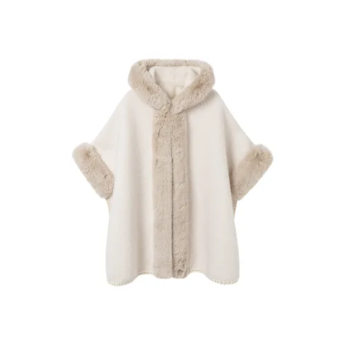 9 Кошачьих Лакомства Бархат Feel Пальто Женские Экрю