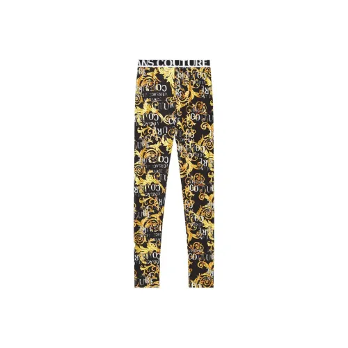 VERSACE JEANS COUTURE SS23 Leggings Женские Black Gold