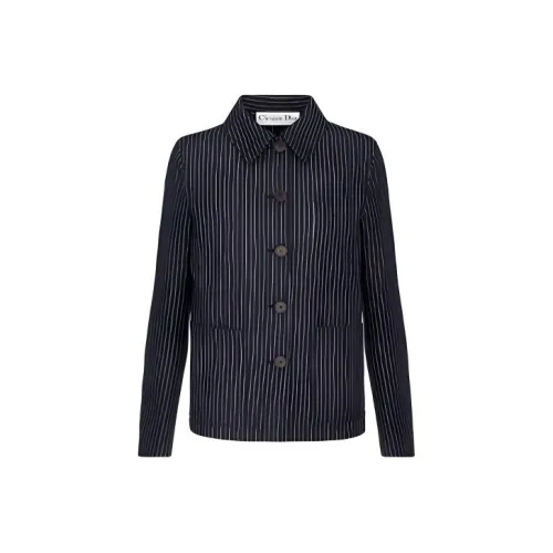 Dior Quarterly New Products Темно-синие Женские Джинсовые Куртки