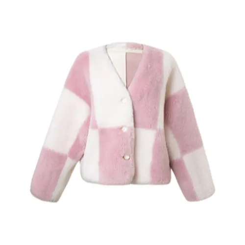 LOFT SHINE Розовое женское короткое пальто