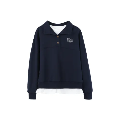 Fstudio Корейский стиль Маленький Воротник Поло Early Весна Тонкий Свободный крой Топ Женский