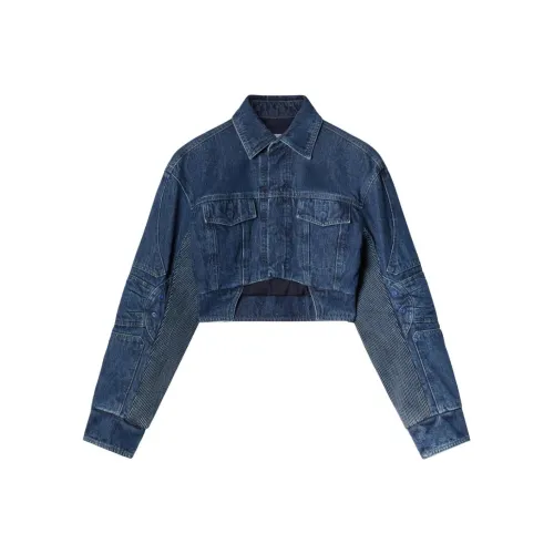 Off White Off White SS23 коллекция модного шоу Синий Женское короткое пальто