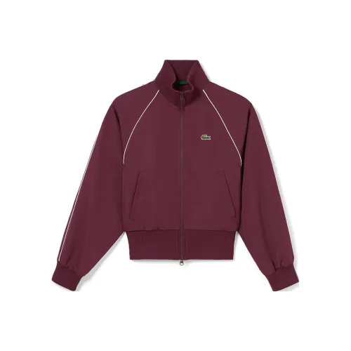 LACOSTE Collaboration Укороченная Куртка Женская Бордово-Красная