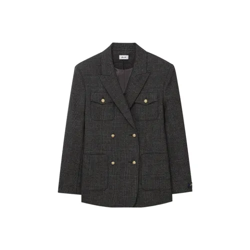 D'zzit Темно-серое Женское Короткое Пальто