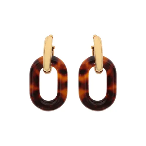 Серьги Paco Rabanne из акрилового волокна унисекс черепаховый цвет