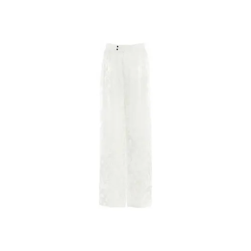 BESIONIA SS24 Повседневные брюки Женские Белые Цветочные