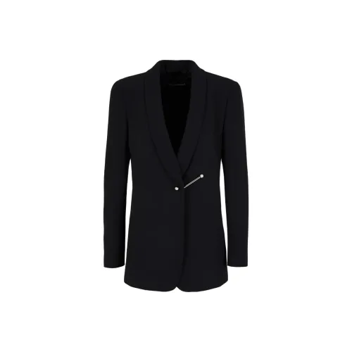 EMPORIO ARMANI SS24 Бизнес Костюм Пальто Женское Черное