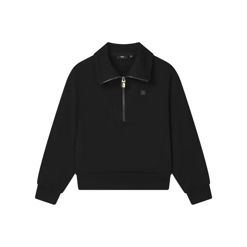 FILA MILANO Итальянская коллекция роскошных спортивных товаров Глубокий черный BK Женские свитшоты