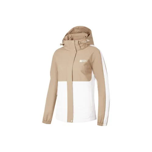 QIAODAN Гриб/Кремово-белый Женские Ветровки