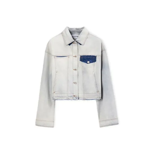 LOEWE Джинсовый синий Женское короткое пальто