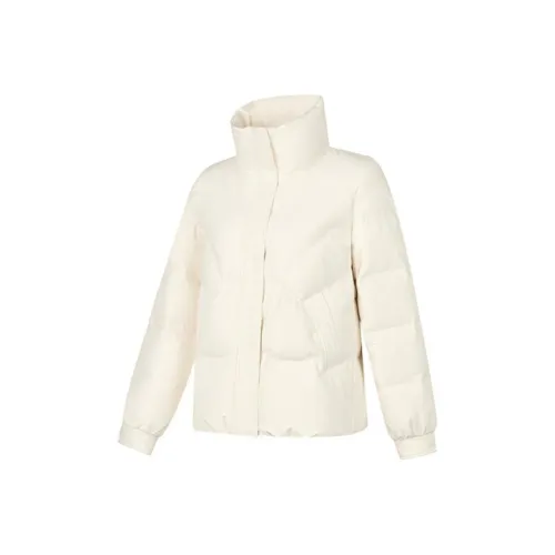 QIAODAN Sports Life Collection Пуховик Женский Кремовый Белый